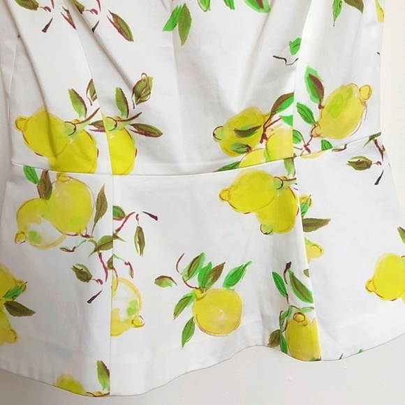 Kate spade peplum lemon sleeveless top - Picture 6 of 9